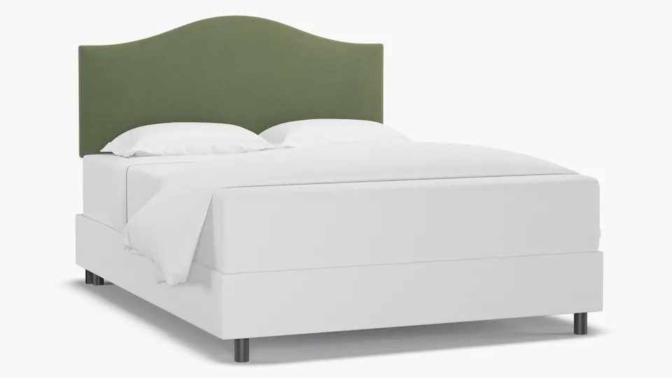 Camelback Headboard, Vert Classic Velvet, Queen