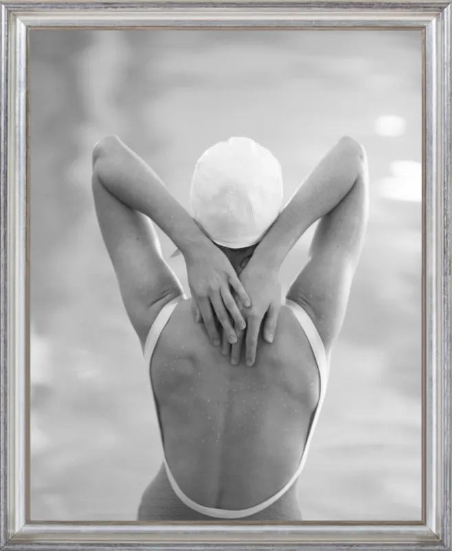 The Swimmer with a white  cap by Lucy Snowe for Artfully Walls