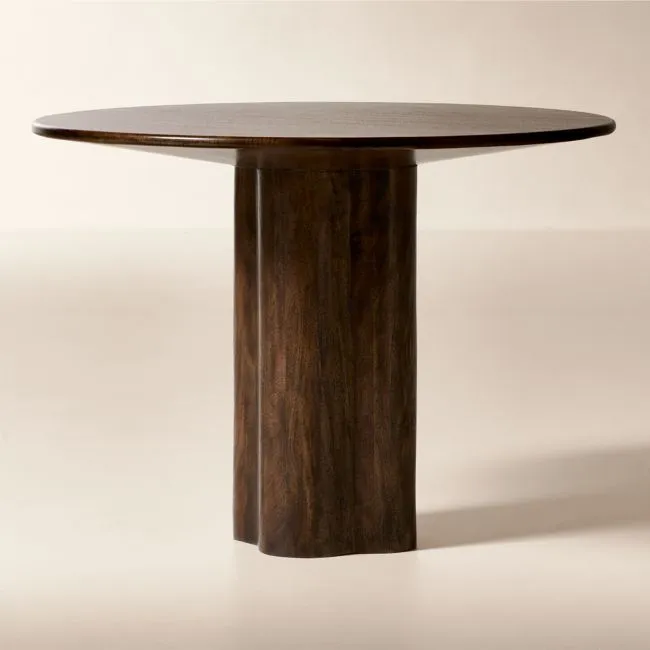 Viggo 42" Round Dark Mango Wood Dining Table
