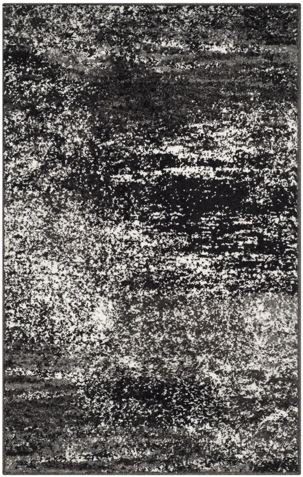 Arlo Home Woven Area Rug, ADR112A, Silver/Black,  2' 6" X 4'