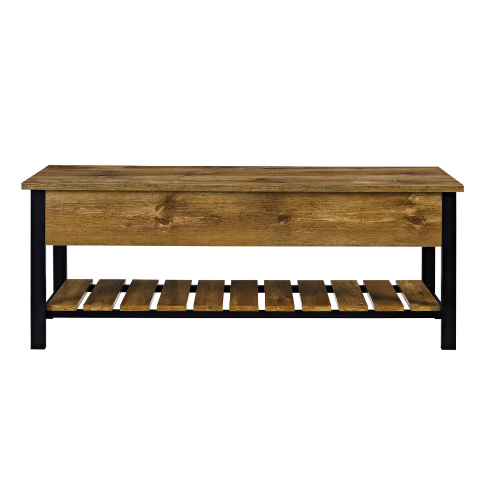 Park City 48" Modern Farmhouse Storage Bench - Barnwood