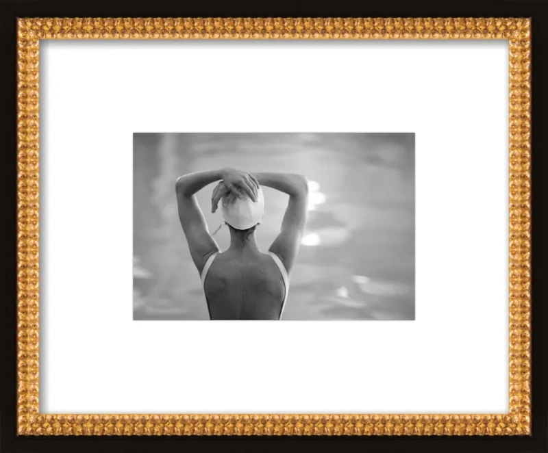 Woman Swimmer in a White Cap by Lucy Snowe for Artfully Walls