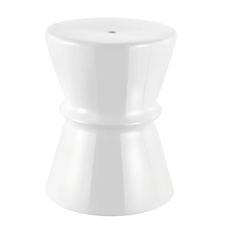 Savello 18" Garden Stool - White