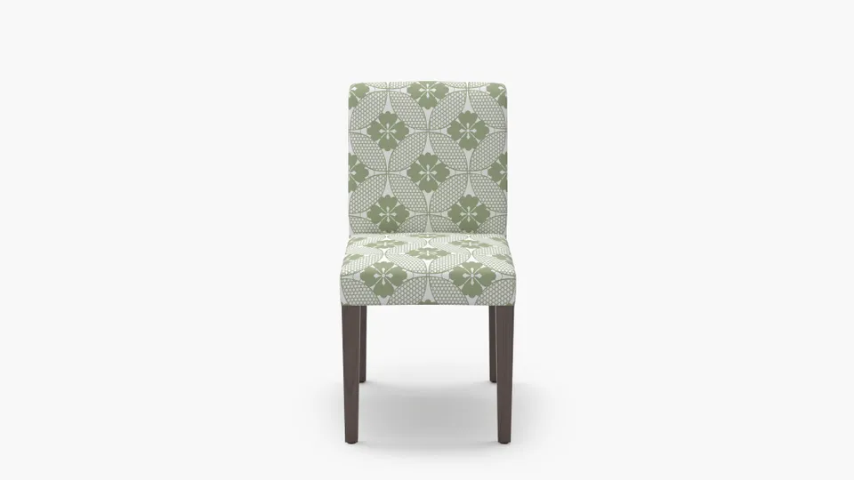 Signature Dining Chair, Sage Solaire, Espresso Square Tapered Leg