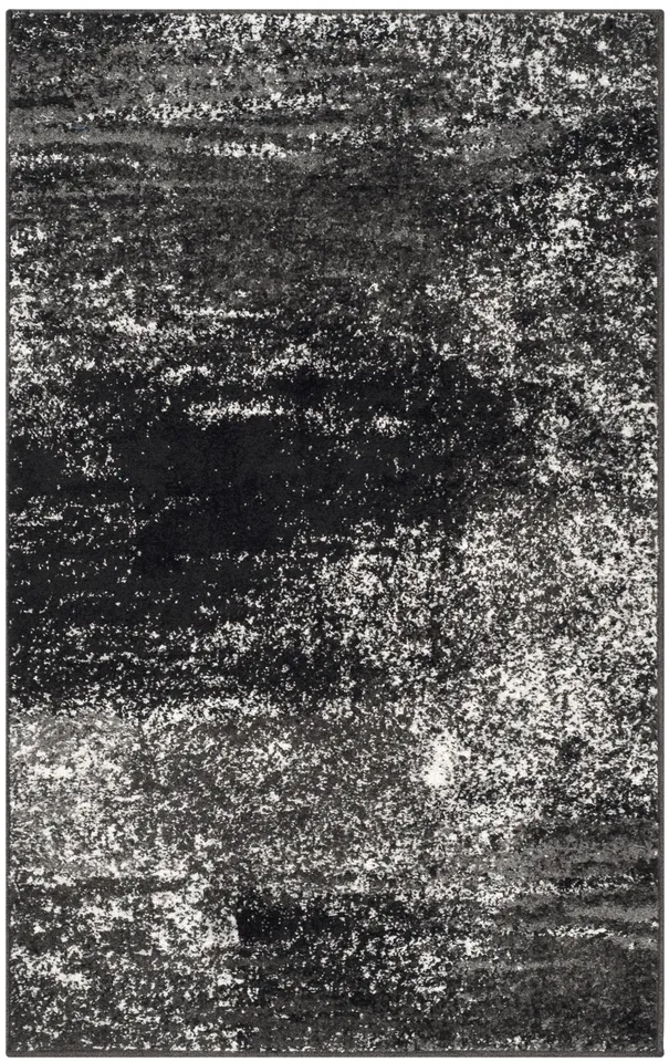 Arlo Home Woven Area Rug, ADR112A, Silver/Black,  3' X 5'