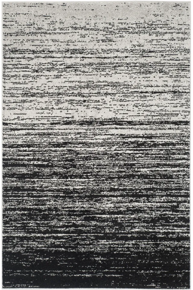 Arlo Home Woven Area Rug, ADR113A, Silver/Black,  6' X 9'