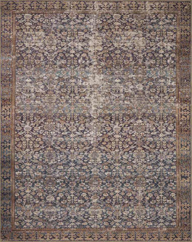 Amber Lewis x Loloi Georgie Denim / Spice 2'-3" x 3'-9"