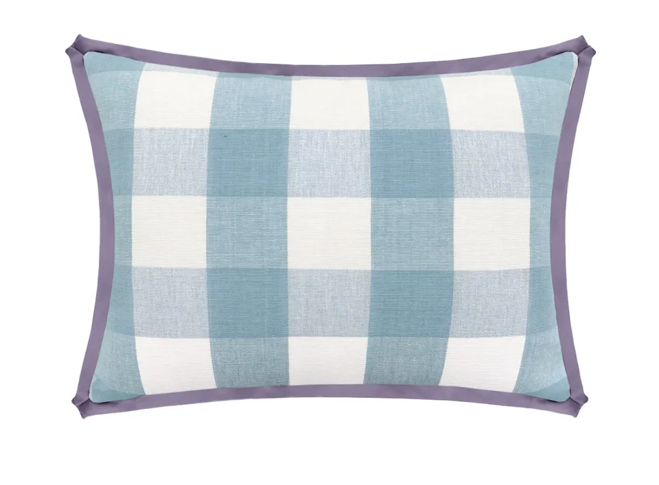 THE MINI :: CHARLESTON CHECK // POWDER BLUE - SWATCH 4" X 4" / CORDING / Wisteria