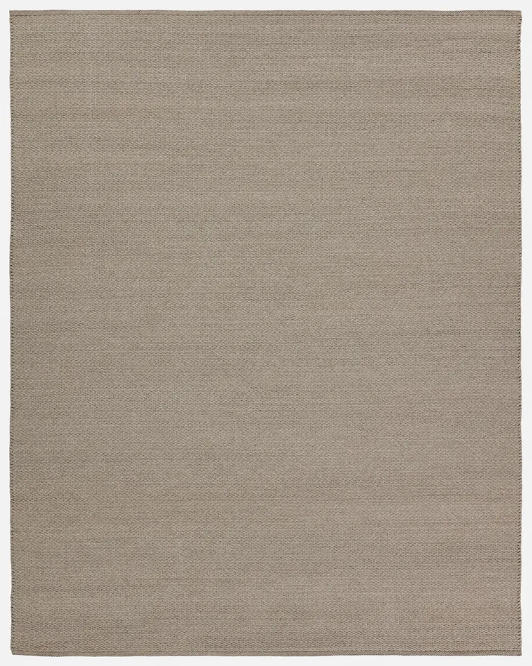 Ryker Handmade Indoor/Outdoor Solid Light Gray Area Rug (9'X12')