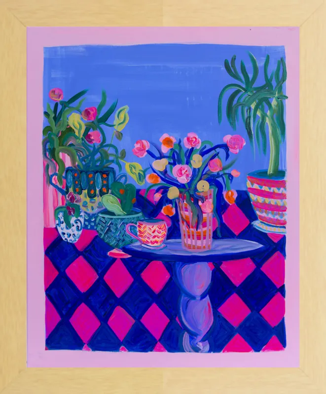 Pots and Plants painting by Davina Shefet for Artfully Walls