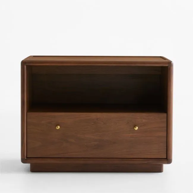 Lafayette 32" Walnut Wood Charging Nightstand