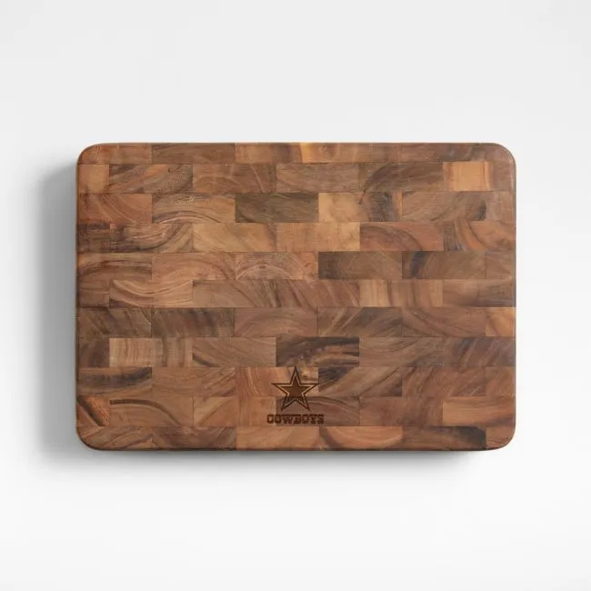 NFL Dallas Cowboys Rectangular End Grain Cutting Board