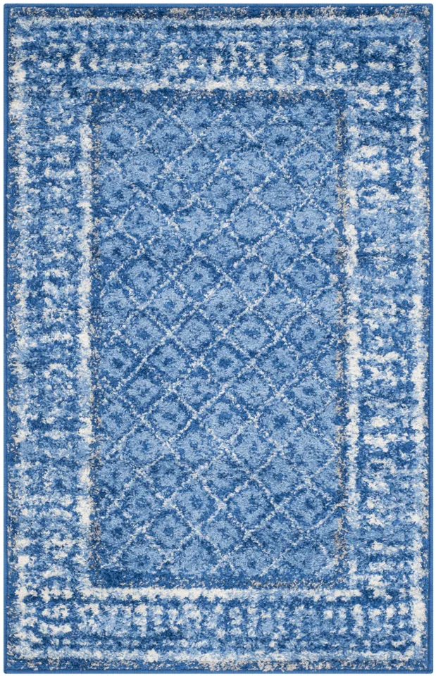 Arlo Home Woven Area Rug, ADR110F, Light Blue/Dark Blue,  2' 6" X 4'