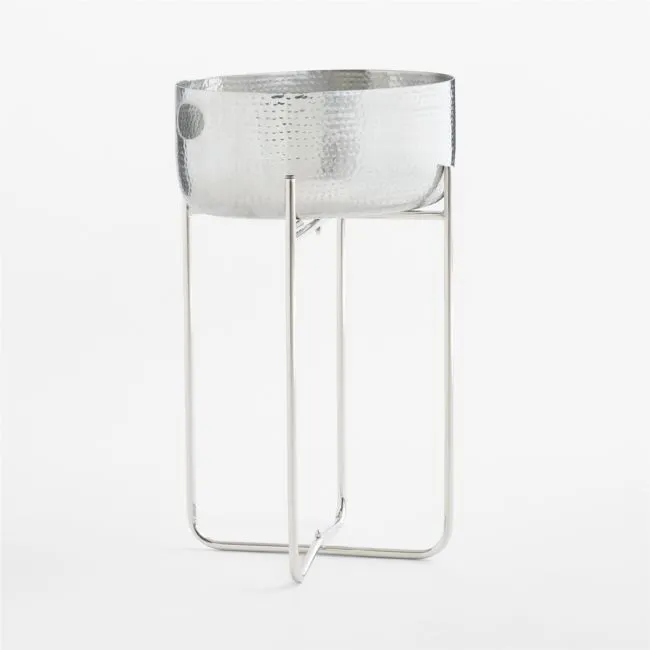 Bash Fluted Beverage Tub with Stainless Steel Stand