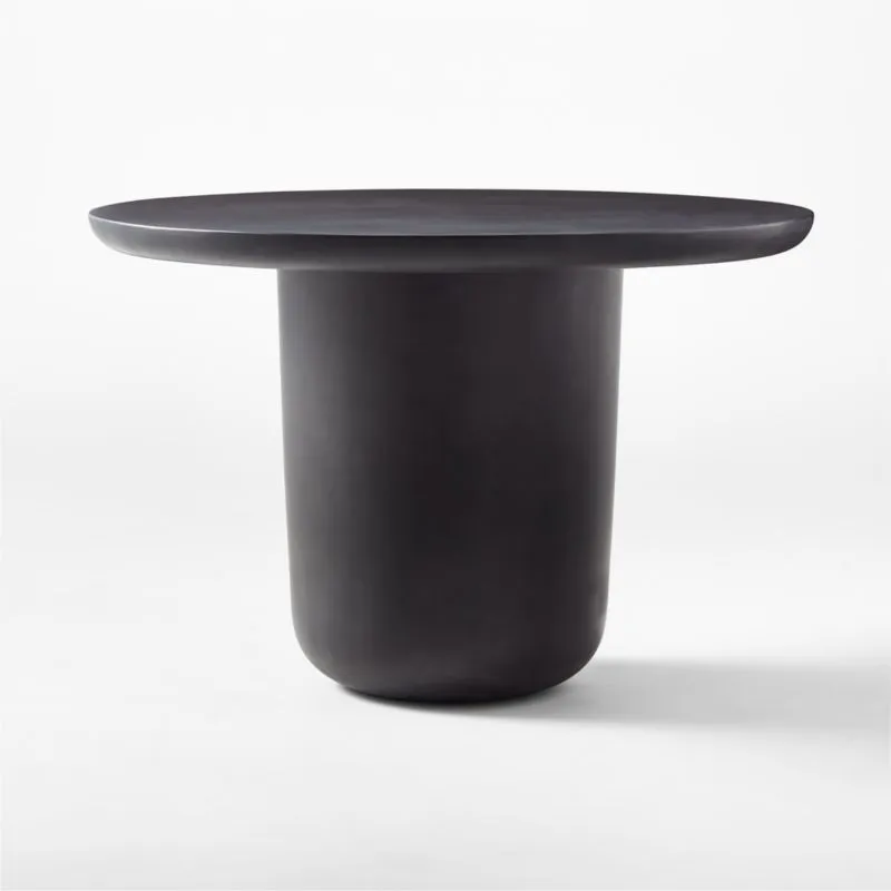 Lola 45" Round Black Concrete Dining Table