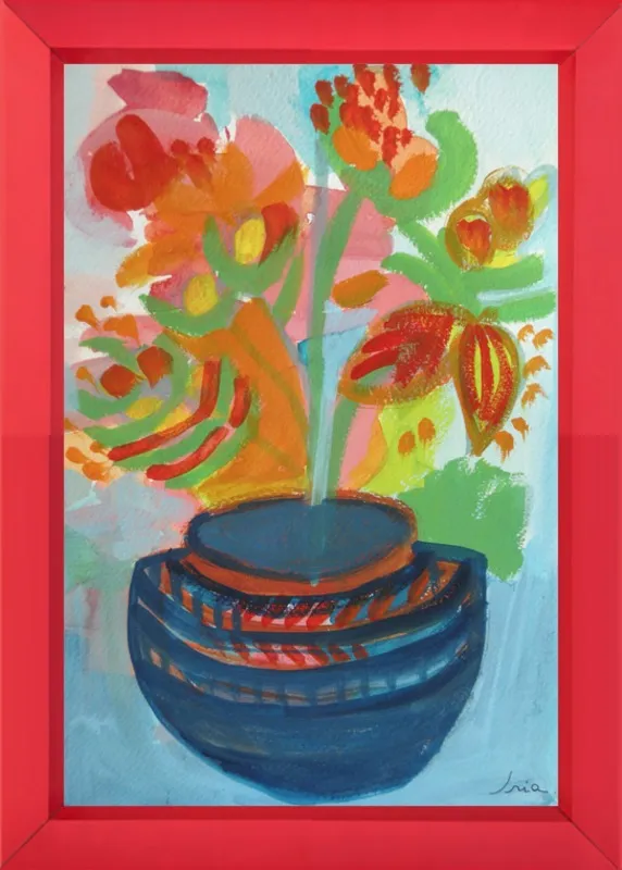 Red Flowers by Iria Fernandez Alvarez for Artfully Walls