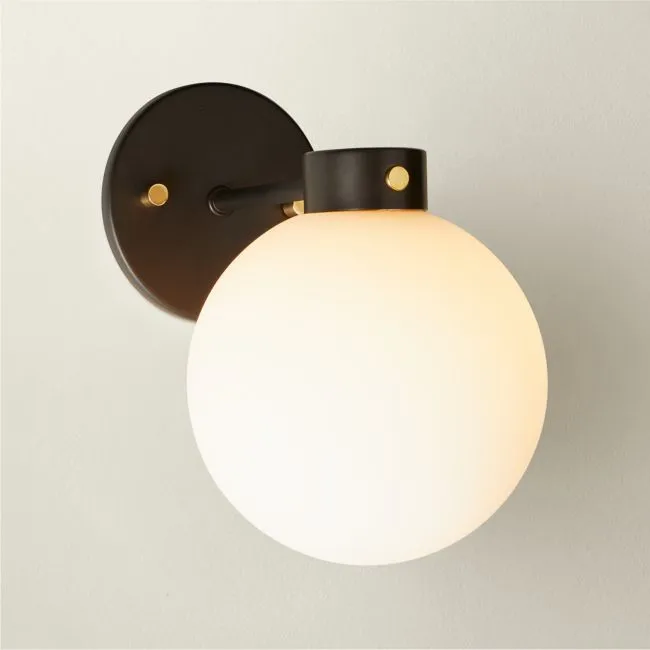 Marra Black Globe Wall Sconce Set of 2