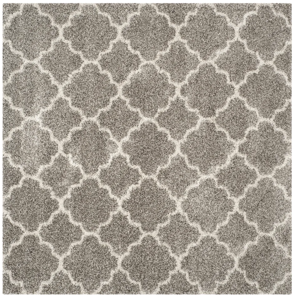 Arlo Home Woven Area Rug, SGH282B, Grey/Ivory,  7' X 7' Square