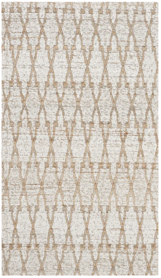 Arlo Home Hand Woven Area Rug, CAP502A, Silver/Natural,  5' X 8'