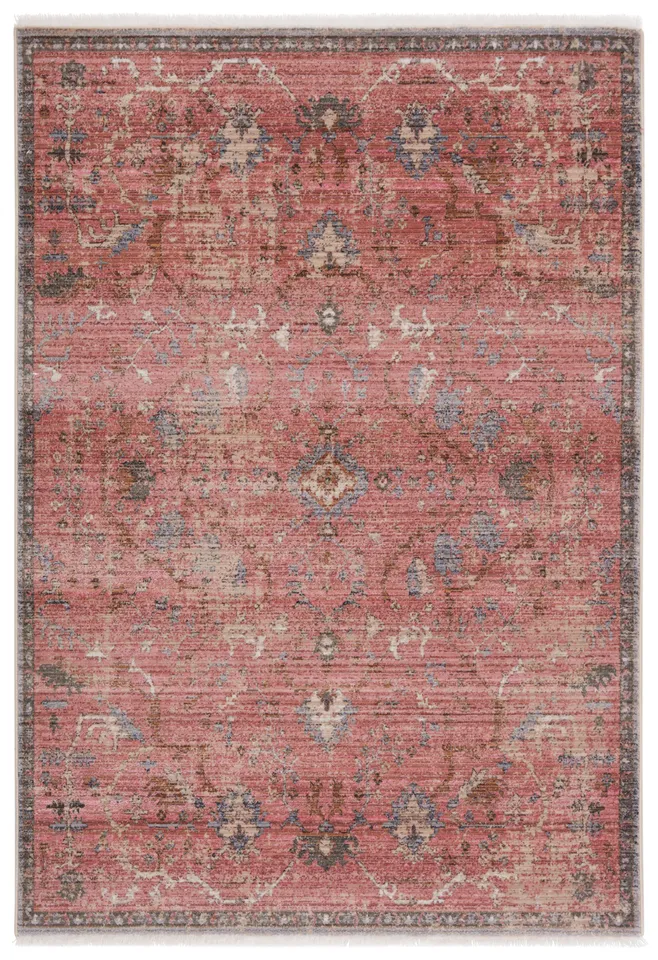 Label J Marcella ZFA07 Oriental Pink and Gray Area Rug (9'X12'11")