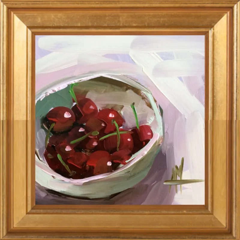 bowl of cherries no. 7 by Angela Moulton for Artfully Walls