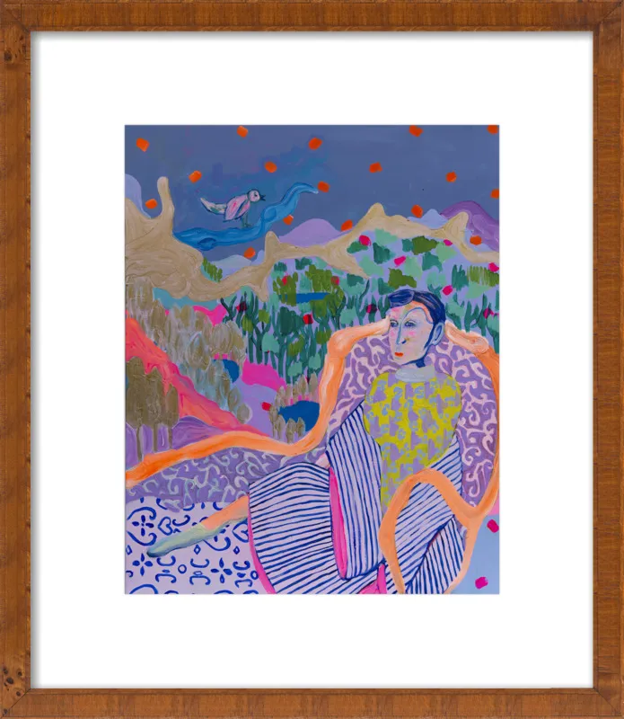 "The Nightingale" illustration by Davina Shefet for Artfully Walls