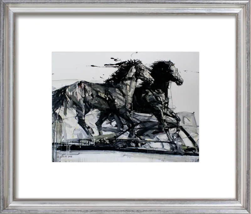 Black Stallions by Shao Y. Zhang for Artfully Walls