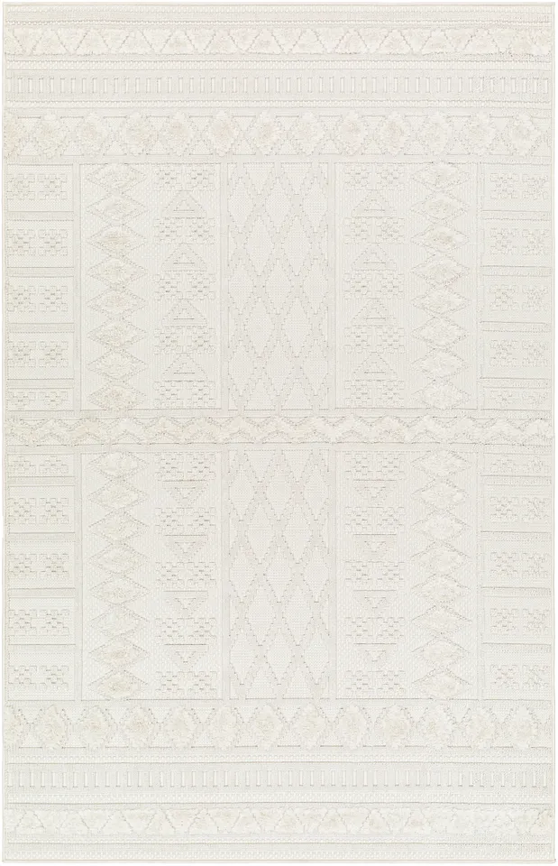 West Palm Beige Outdoor 2'7" x 7'3" Machine Woven Rug