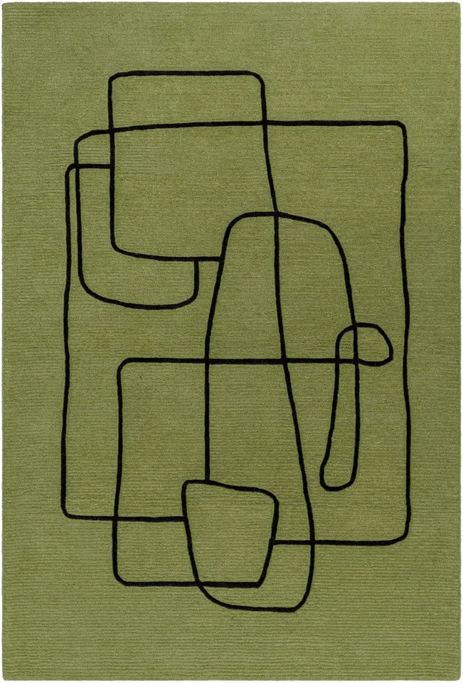 Rossi Green Indoor 5' x 7'6" Handmade Rug