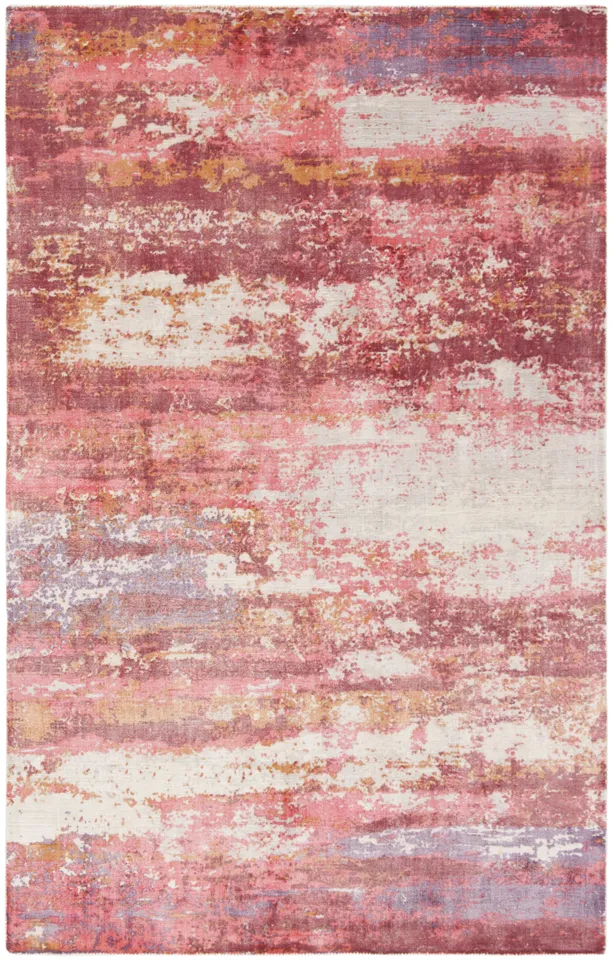 Arlo Home Hand Loomed Area Rug, MIR638Q, Red/Ivory,  8' X 10'