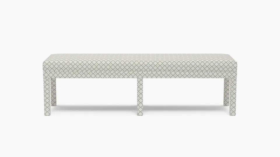 Parsons Bench, Jade Petite Lattice