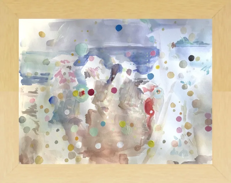 Beach scene (from memory)  by Hannah Dean for Artfully Walls