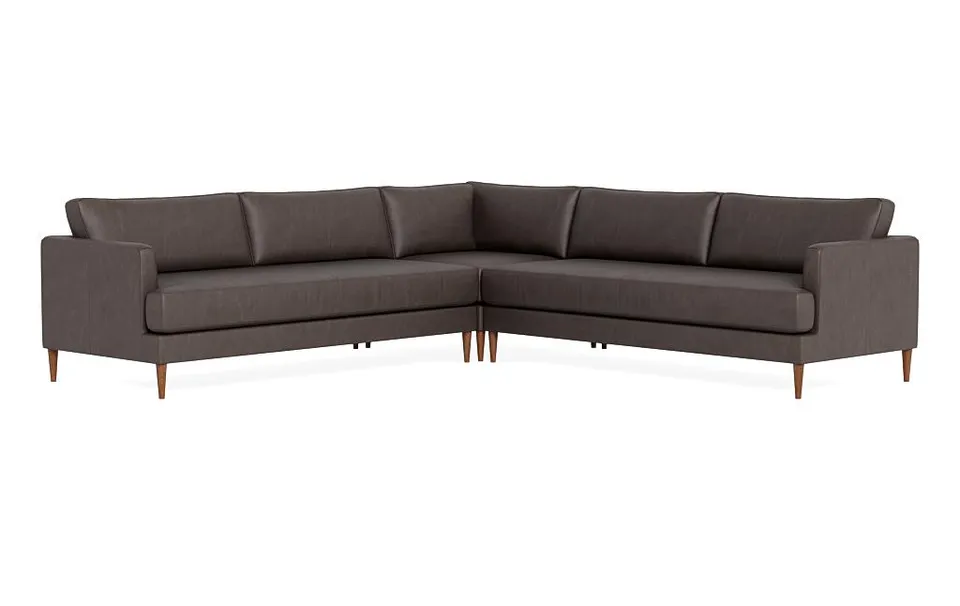 Winslow Leather 4-Seat Corner Sectional