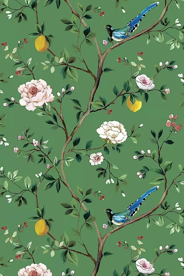 Blossom Chinoiserie Nature Matte Peel-and-Stick Wallpaper
