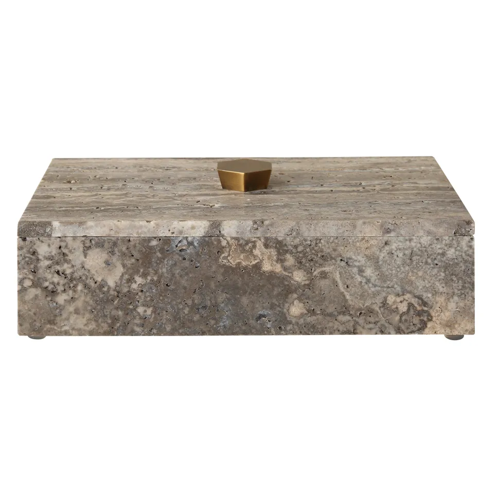 Griseus Travertine Stone Box