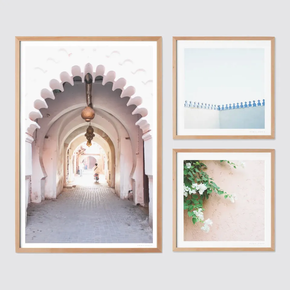 The Citizenry Travelogue .02 Set of 3 Wall Art Natural Frame