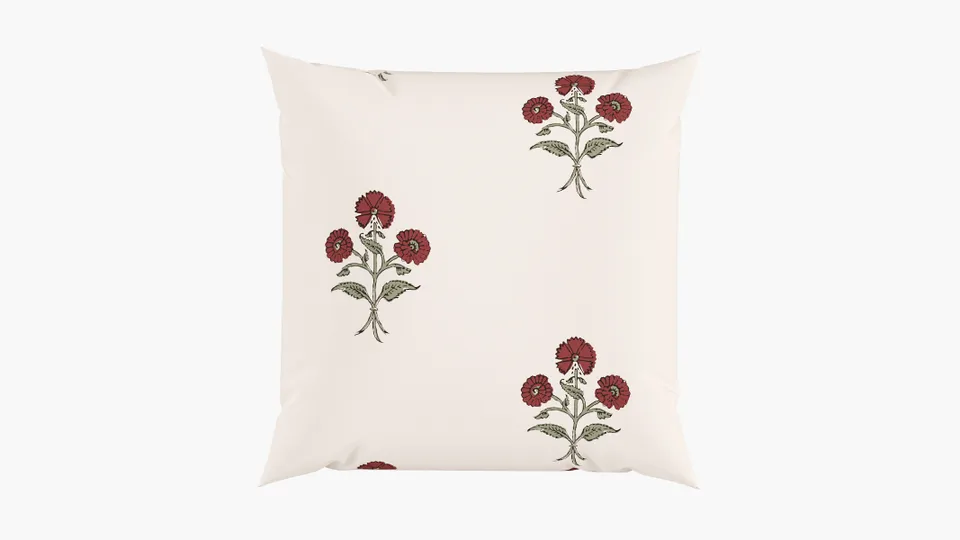 Throw Pillow 20", Red Delphine, 20" x 20"