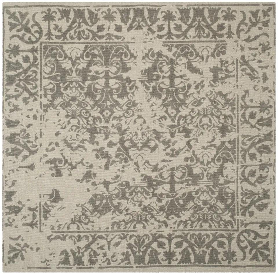 Arlo Home Hand Tufted Area Rug, RVT103K, Light Sage,  6' X 6' Square