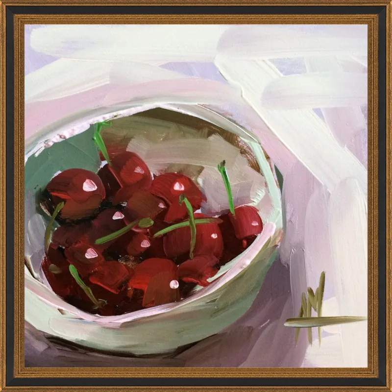 bowl of cherries no. 7 by Angela Moulton for Artfully Walls