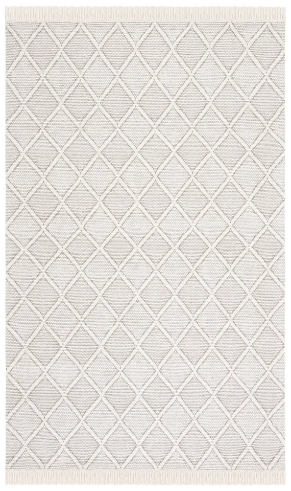 Safavieh Couture Natura Collection Hand Woven Area Rug, Ivory / Brown, 4' x 6'