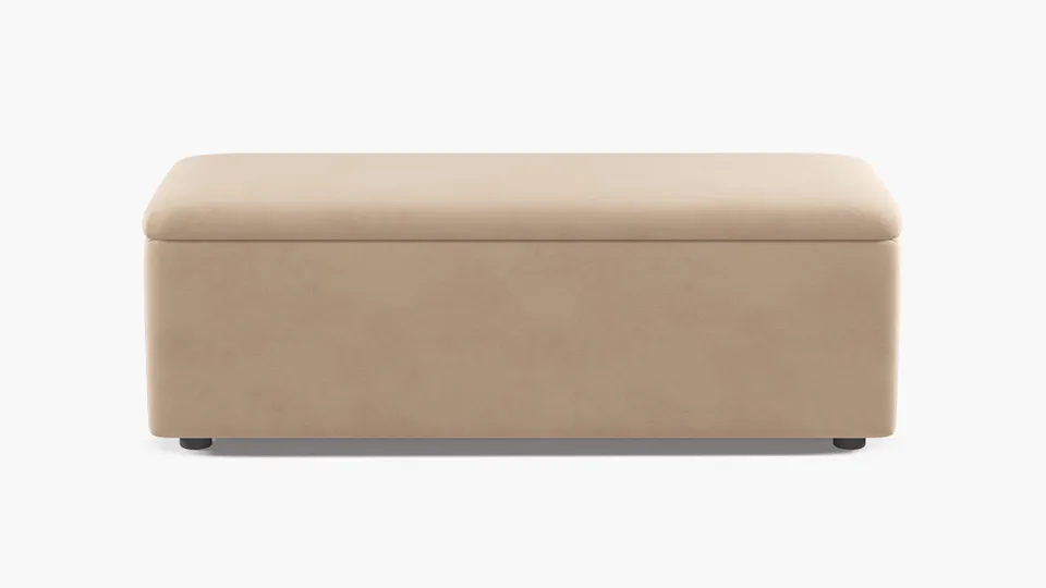 Classic Storage Bench, Pearl Classic Velvet