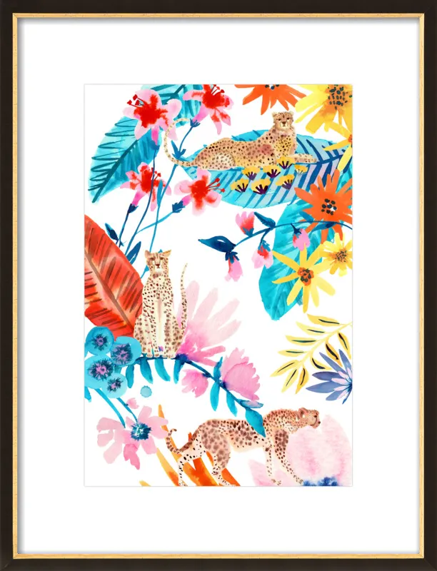 Cheetah Jungle by Jen Lindup for Artfully Walls
