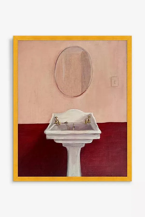 Painted Plaster Basin Wall Art