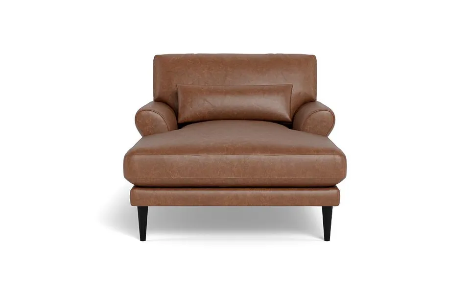 Maxwell Leather Chaise Lounge by Apartment Therapy