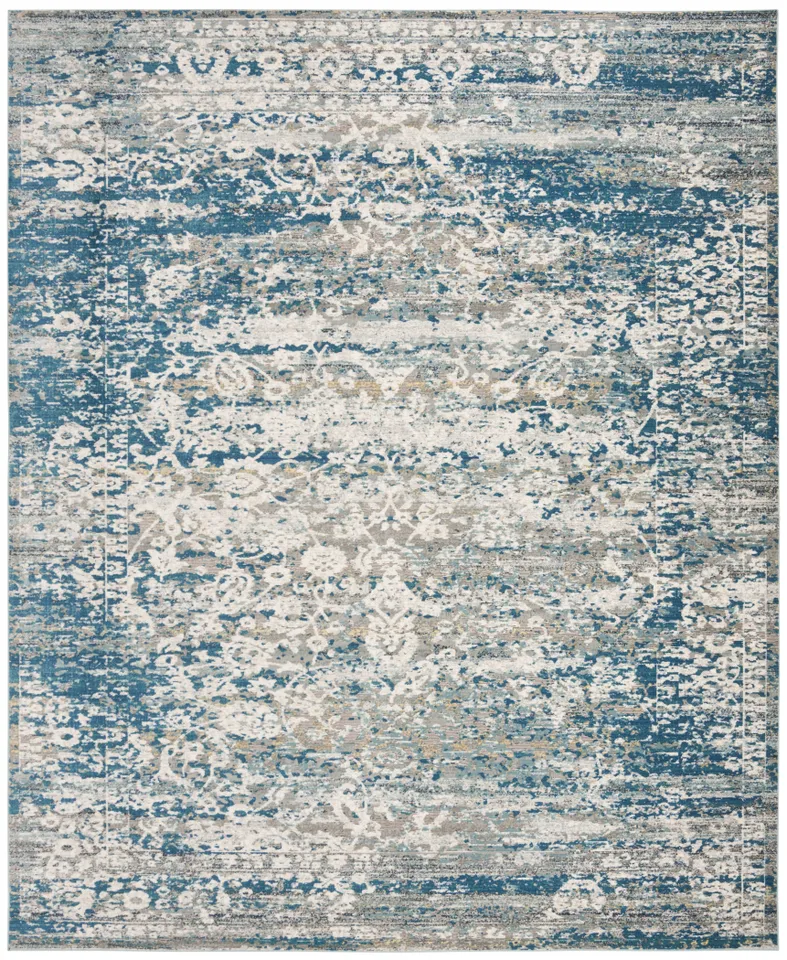 Arlo Home Woven Area Rug, ARA156B, Blue/Cream,  8' X 10'