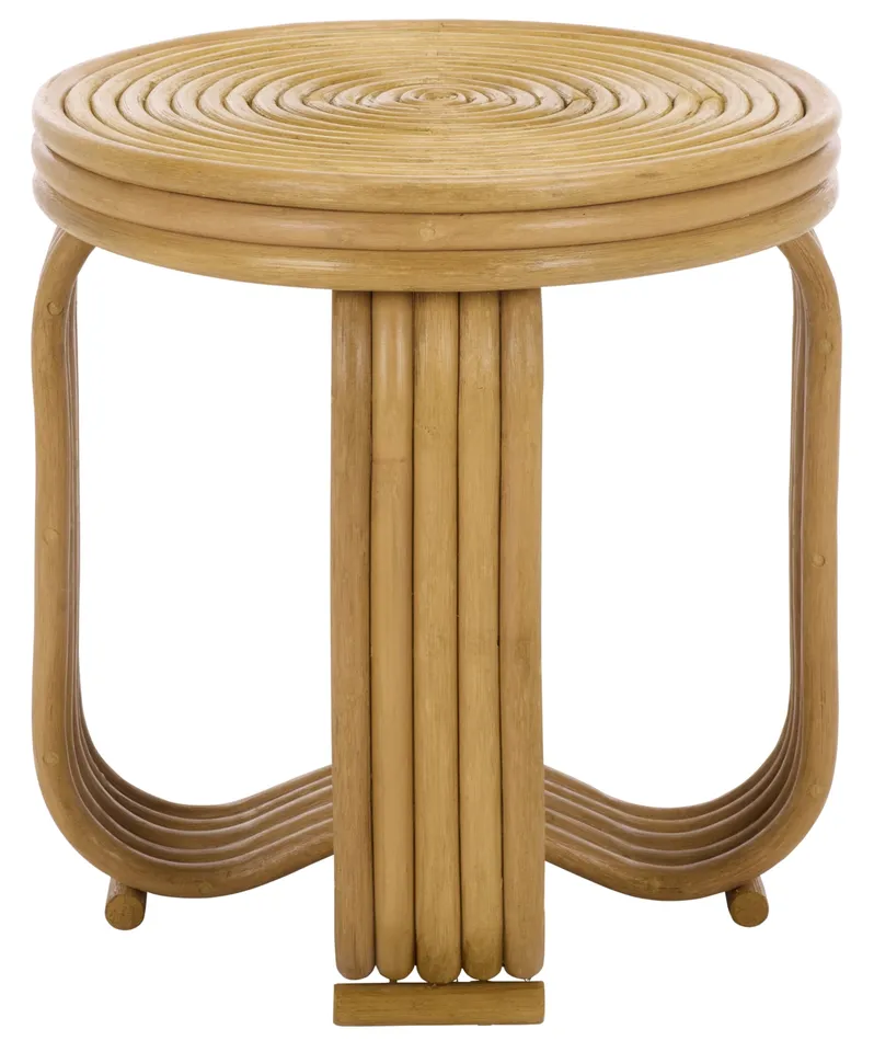 Asleesh Round Accent Table - Natural