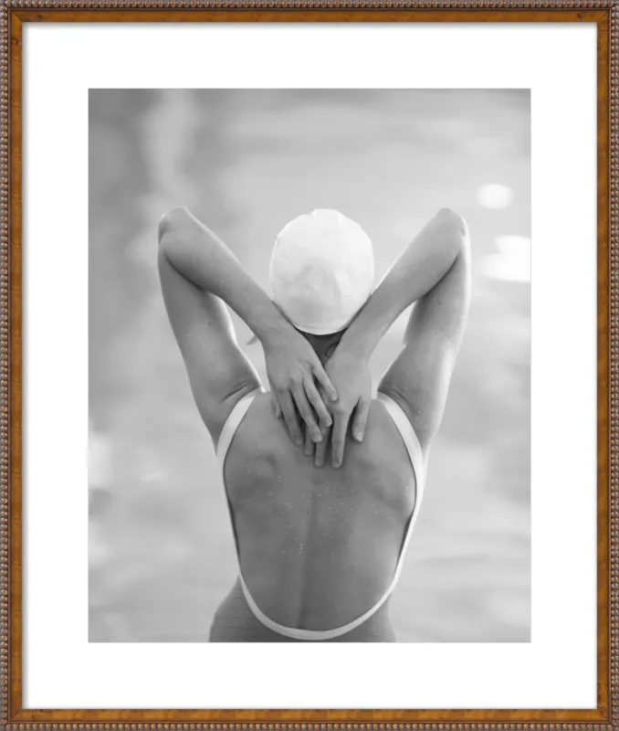 The Swimmer with a white  cap by Lucy Snowe for Artfully Walls