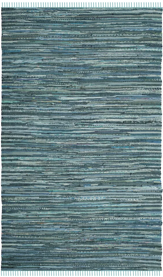 Arlo Home Hand Woven Area Rug, RAR127C, Turquoise/Multi,  6' X 9'