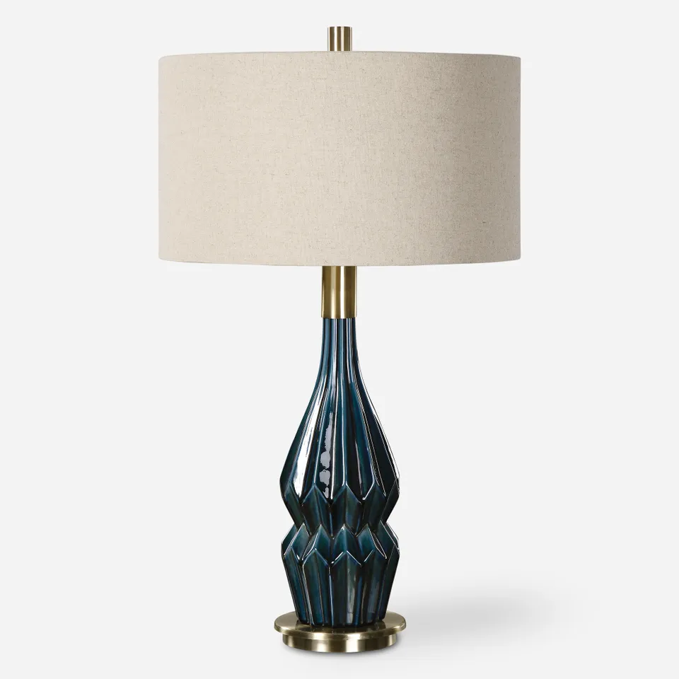 Prussian Blue Ceramic Lamp