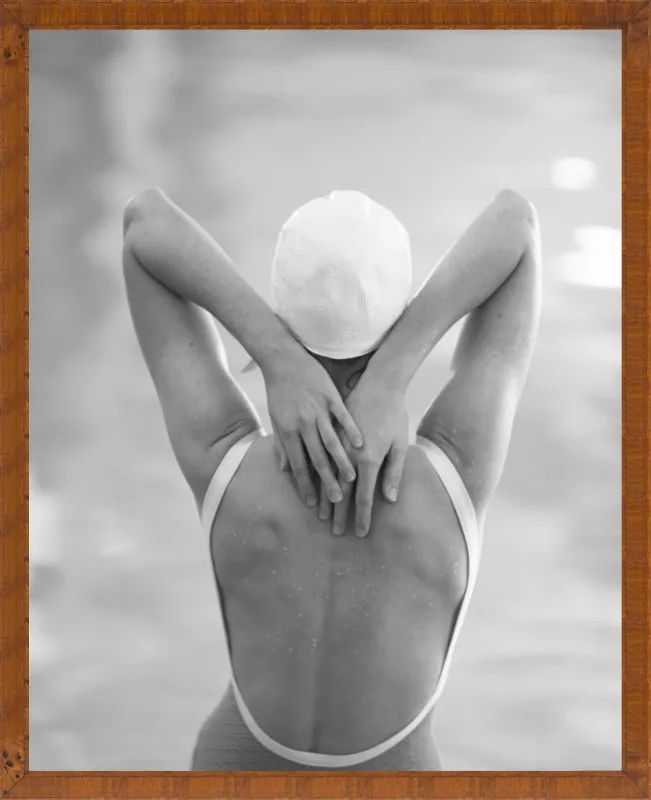 The Swimmer with a white  cap by Lucy Snowe for Artfully Walls